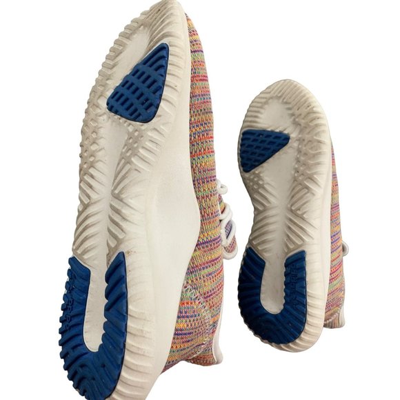 Adidas Womens Size 6 Sneaker Shoes Tubular Flyknit Multicolor Shadow ART 083056 - Picture 5 of 6